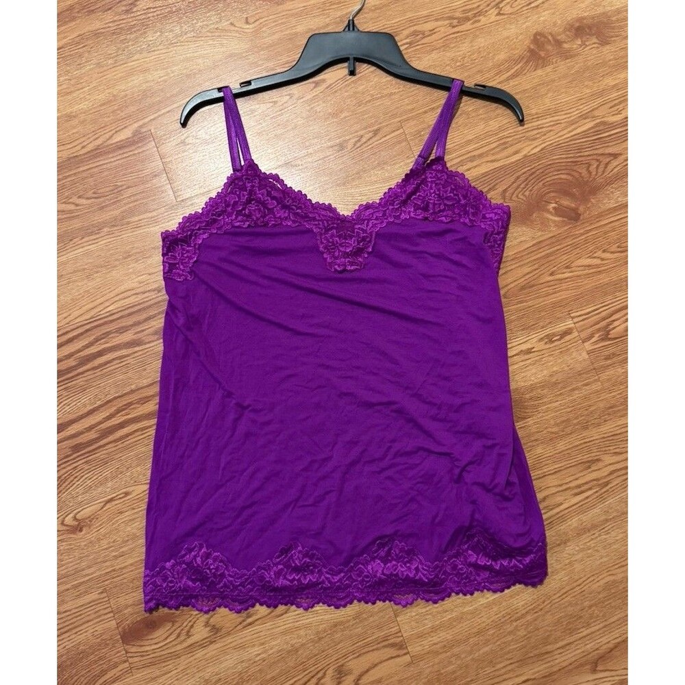 Lane Bryant Women's Classic Cami Tank Top Layering Plus 14/16 Purple Lace - Picture 4 of 8